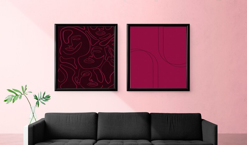 Minimalist Set of 2 - Digital Art Print - Wall Art - Printable - Modern ...
