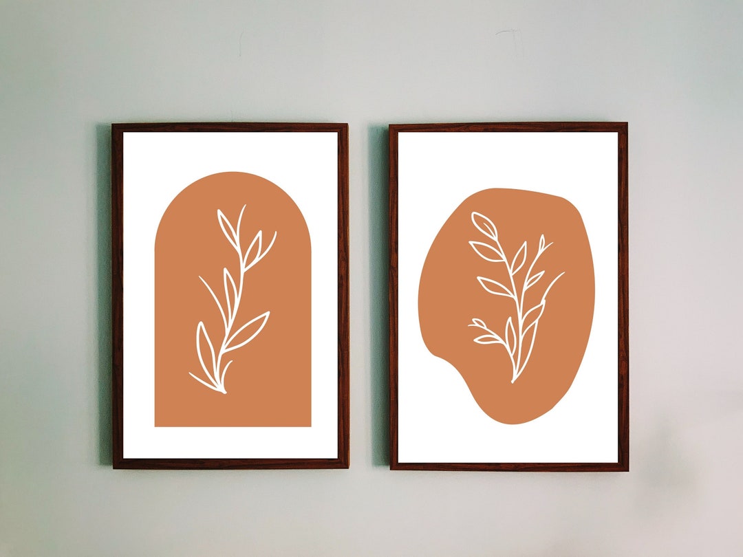 Minimalist Set of 2 Digital Art Print Wall Art Printable Modern Poster