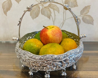 Vintage IKEA Red Metal Fruit Basket, Designed by Ehlen Johansson