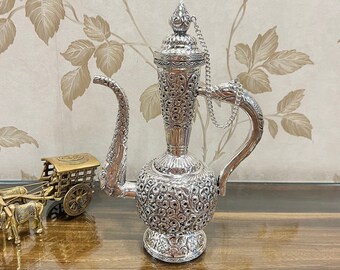 Deutsche Silber Surai Aftaba, Vintage Surai, traditionelle Teekanne, Tischdekoration, Vintage Dekor, Mughal Surai, Vintage Krug, arabische Surai, Geschenk