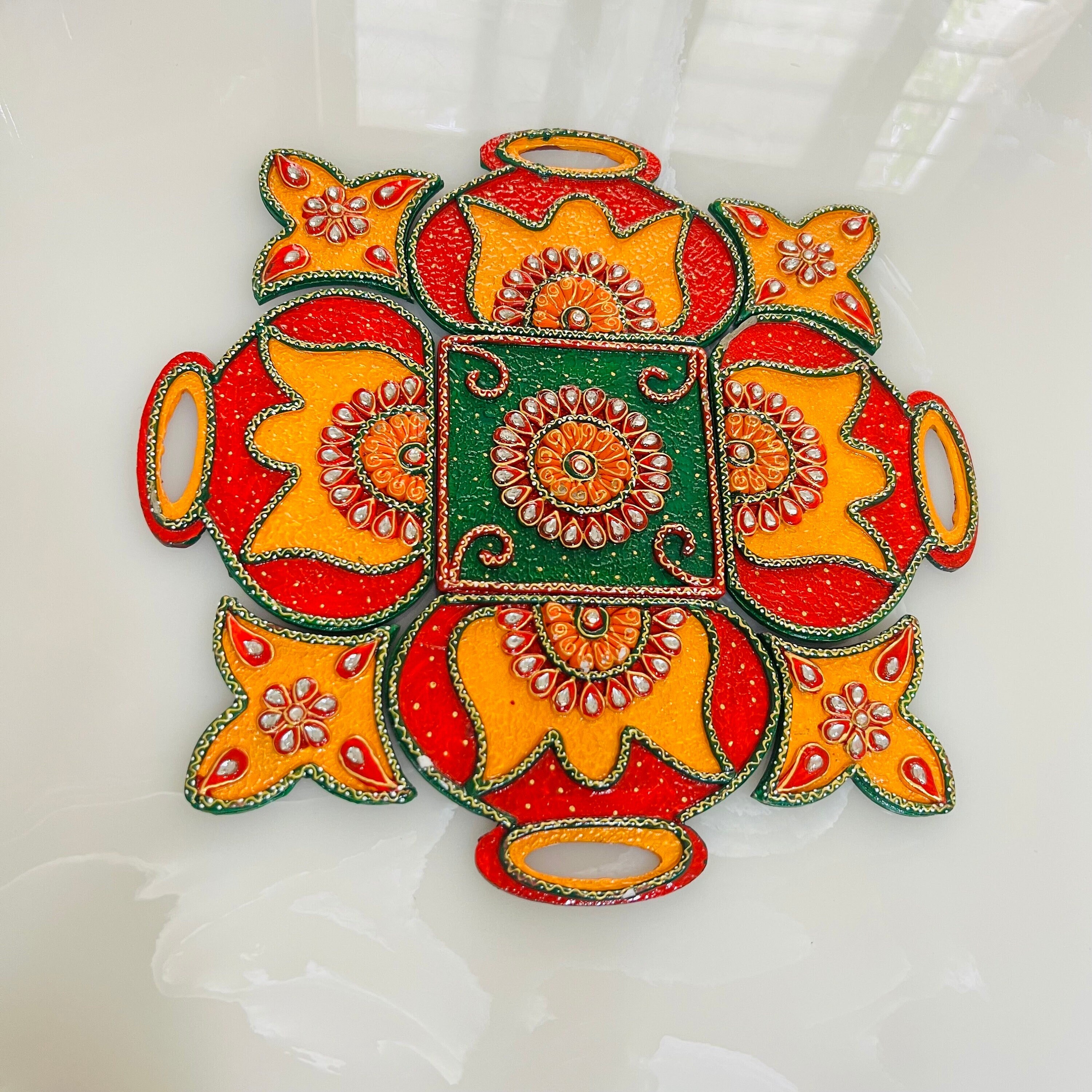 Rangoli Designs Wooden Rangoli for Entryways Decor Diwali Etsy