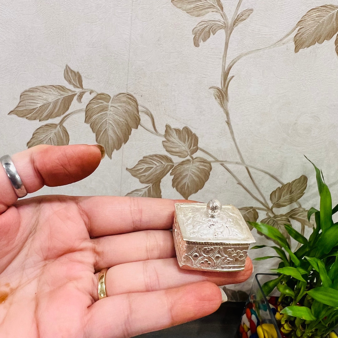 Lot of 100 Pc German Silver Square Box, Small Gifts, Kajal Casket Box ...