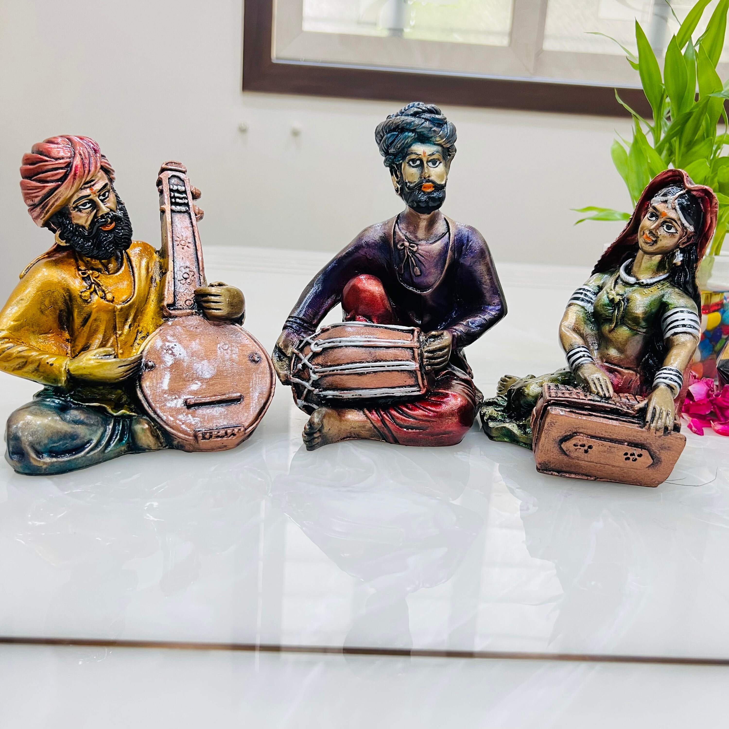 Resin Statue of Musicians Rajasthani Musician Statue Etsy