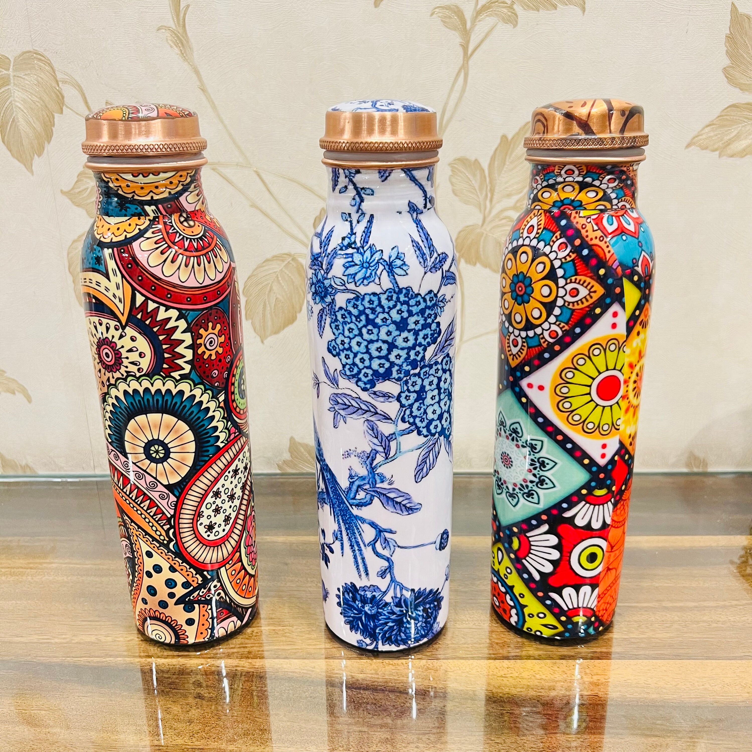Designer Pure Copper Water Bottle, Premium Health Product