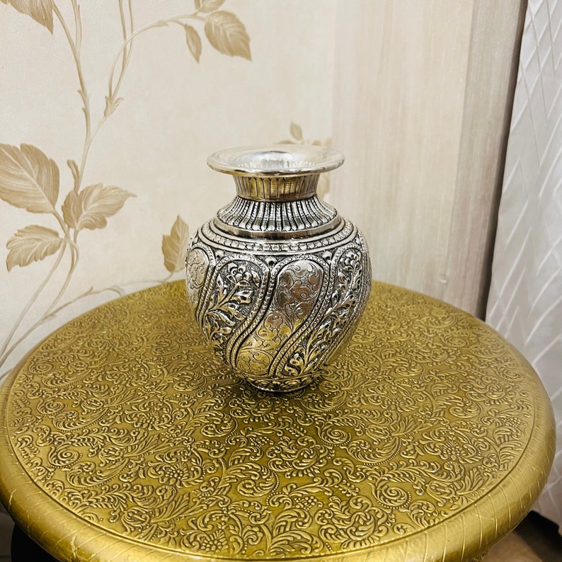 German Silver Flower Vase, Decorative Vase, Vintage Decoration Flower