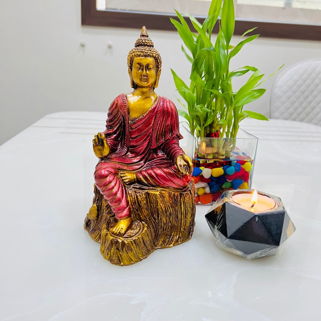 Porcelain Buddha Statue Decorative Set Buddha Statue Home Etsy