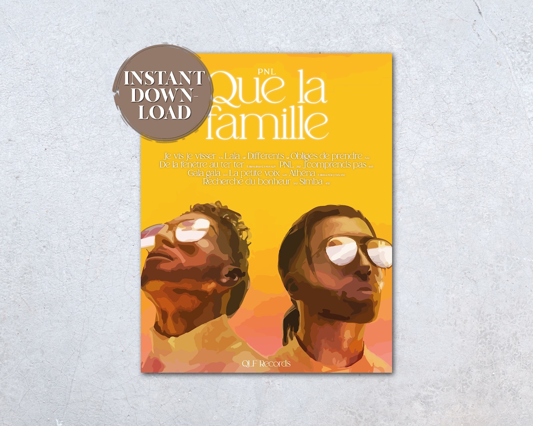 PNL Album Cover Poster Que la famille Fan Art PNL Französisch Rap Cover