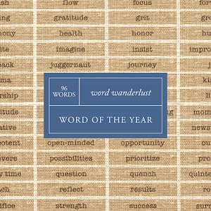WORD of the YEAR Junk Journal Affirmations - Inspirational Words | Digital Download Vintage Ephemera | Printable Words Quotes Scrapbooking