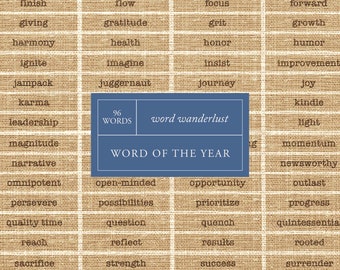 WORD of the YEAR Junk Journal Affirmations - Inspirational Words | Digital Download Vintage Ephemera | Printable Words Quotes Scrapbooking