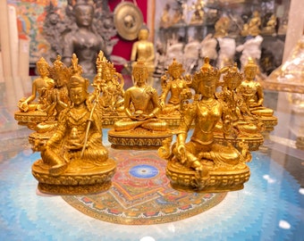 6.5cm, Premium Miniature Statues Selection, Full Gold Plated, Handmade in Nepal.