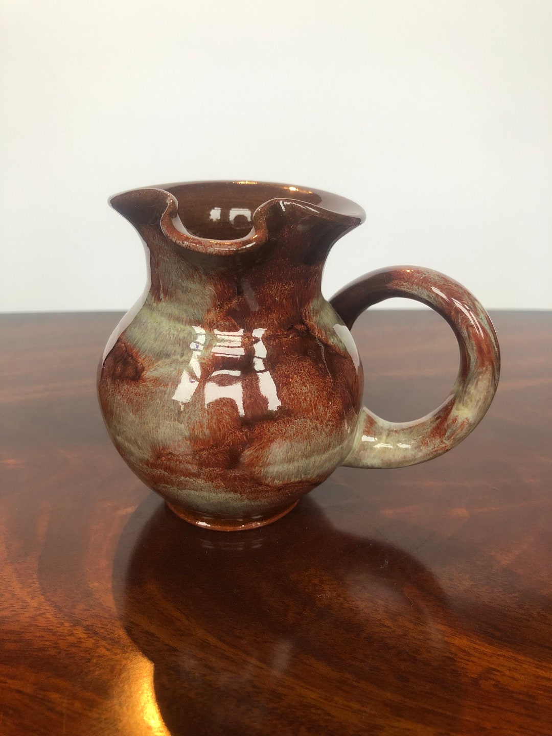 Ewenny Studio Pottery Jug Twisted Handle Wales Etsy