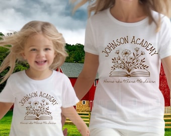 Custom Homeschool Mom T-Shirt: Matching Family Back-to-School Tee