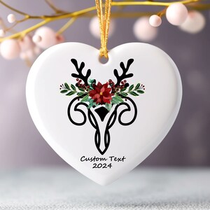 Custom Uterus Christmas Ornament Nurse Midwife Doula Gift Feminism Feminist Pro Choice Endo Endometriosis Hysterectomy Surgery Gift for her