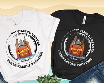 Personalized Europe Vacation T-Shirt: Matching Family Trip Tee