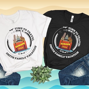 Personalized Europe Vacation T-Shirt: Matching Family Trip Tee