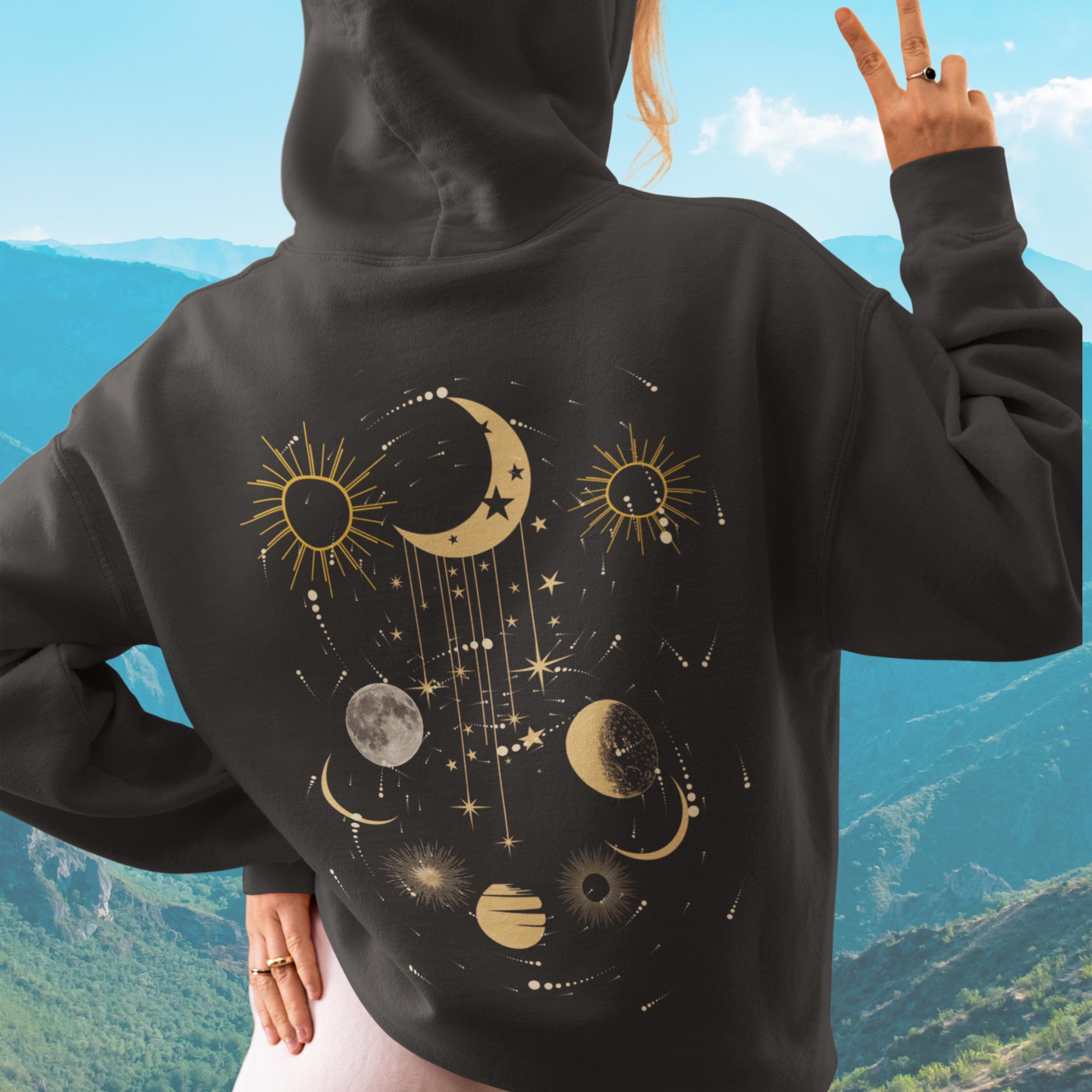 Sun and Moon Zip Hoodie - Etsy