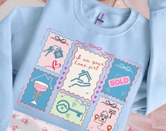 Realtor Sweatshirt, Scalloped Stamp Real Estate Agent Shirt, Closing Day Gift, Agent Crewneck Tee