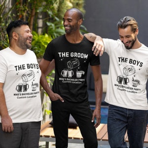 Personalized Bachelor Party T-Shirts: Custom Groomsmen Beer Drinking Tees