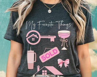 Cute Realtor Shirt Coquette Real Estate Agent TShirt Real Estate Marketing Sweatshirt Gift for Real Estate Agent coffee martini lover