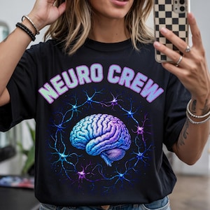 Neuro Crew Shirt, Neurology Nurse Sweatshirt, Neuroscience Brain Tee, Neurosurgery Team Gift, Stroke Unit Medical Crewneck