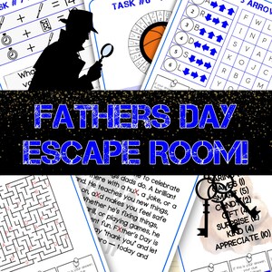 Escape Room per la Festa del Papà per Bambini, Attività per la Festa del Papà per Bambini, Puzzle per la Festa del Papà, Giochi, Escape Room Fai da Te Stampabile, Scuola a Casa
