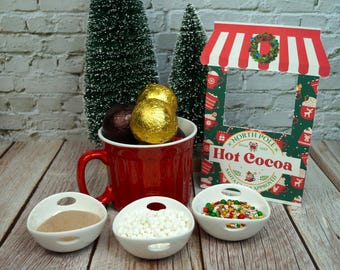 Hot Cocoa Booth: Christmas Elf Prop, Miniature Scene (Digital Download)