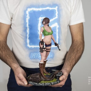 3D Figure. Tomb Rider. Lara Croft. Sculpture. Tomb Rider Figurine. Gamer Gift. Tomb Rider Gifts. Geek Gifts.
