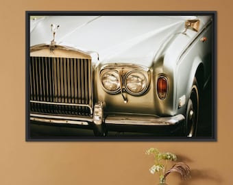 Classic Rolls Royce Front Grill, Vintage Car Wall Art, Luxury Automobile Canvas, Glass Art Option