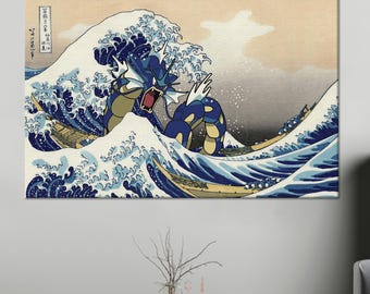 The Great Wave, Wave Off Kanagawa, Japanese, Canvas Decor, Framed Canvas Wall Art, Glass Wall art,Office Decor,Living Room Art, Canvas Print
