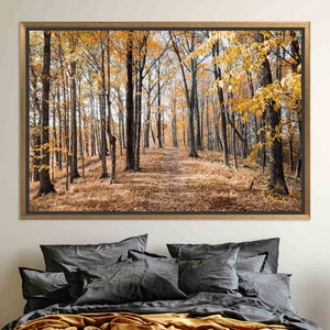 View Wall Art, Autumn Landscape Glass Wall Art, Autumn Landscape Art Canvas, 3D Wall Art Decor, Personalized Wedding Gift Wall Art Decor,