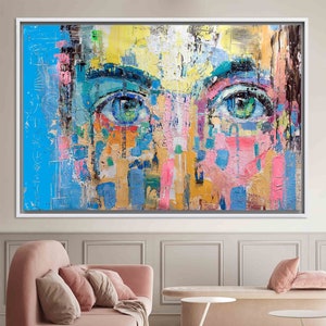 Colorful Poster, Man Stained Glass Printing, Modern Tempered Glass, Man Portrait Painted Glass, Stained Canvas Wall Table, 3D Artwork Table,