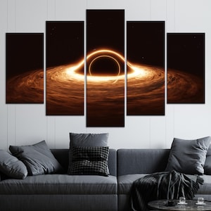 Glass Art, Modern Art Canvas, Black Hole Canvas Art, Wall Decor Canvas, Black Hole Art, Personalized Gift Box 3D Canvas, Black Wall Art,