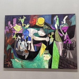 Pablo Picasso Night Fishing At Antibes Glass Wall Art, Surreal Art, Pablo Picasso Wall Table, Famous Wall Decor, Kitchen Decor,