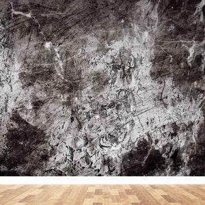 Black Marble Stone Texture Wall Mural - Contemporary Wall Art