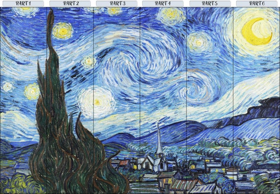 Starry Night Van Gogh Peel and Stick Mural – Textured or Nonwoven Wall Art