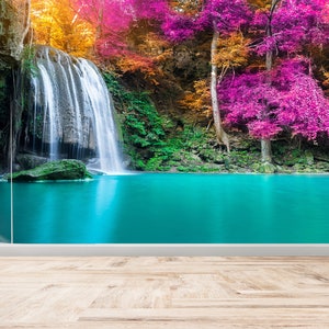 Waterfall Landscape Wallpaper: Nature View Wall Decor