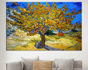 Van Gogh Mulberry Tree Print: Tempered Glass Wall Art