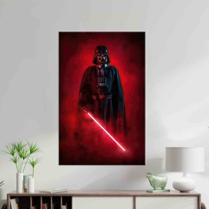 Star Wars Tempered Glass Wall Art: Darth Vader Man Cave Decor