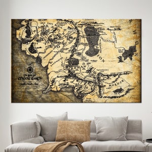 Map Art,  Map Art, Earth Map Wall Art, Map Artwork, 3D Canvas Art, Tempered Glass, Gift For The Home, Living Room Wall Art,