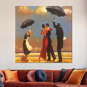 Reproduction Canvas Gift, Canvas Gift, Romantic Couple, Jack Vettriano Printed, Gift for Valnetines Day, The Singing Butler, Canvas Decor