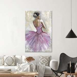 Home Decor Art, Ballerina Wall Hanging, Pink Glass Decor, Gift For Him, Modern Glass, Dancer Wall Art Decor, Wall Decoration,