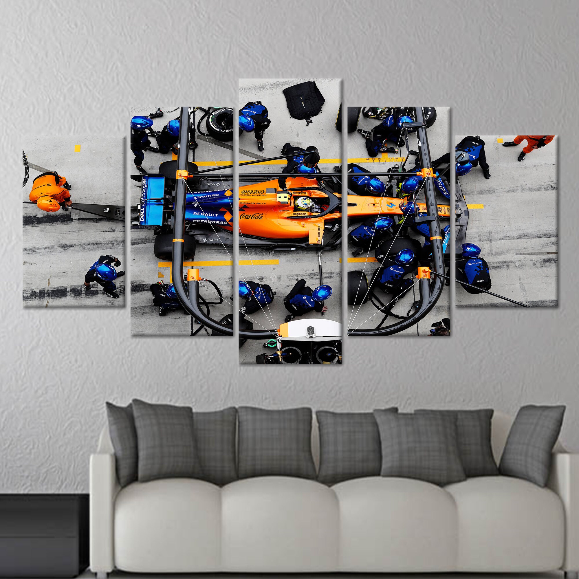 Lando Norris Mclaren F1 Art: Car Racing Canvas, Glass Art - Etsy