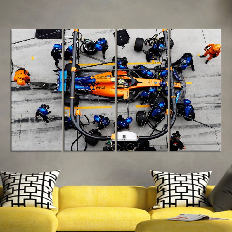 Lando Norris Mclaren F1 Art: Car Racing Canvas, Glass Art - Etsy