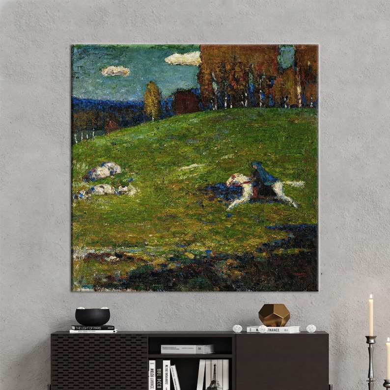 Kandinsky's Blue Rider Print: Expressionism Tempered Glass Wall Art - Etsy