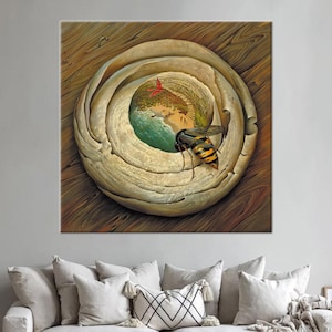 Vladimir Kush Bee Canvas Art: Surreal Abstract Wall Decor