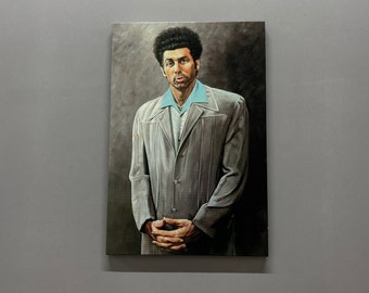 Cosmo Kramer Wall Art, Famous Wall Art, Modern Artwork, Modern Glass Wall Art, Glass Wall, Canvas Decor, Black Framed Wall Art, Home Decor,