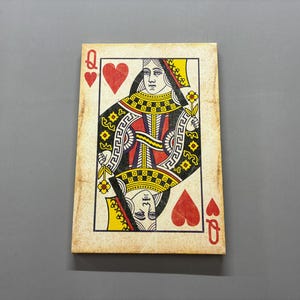 Play Room Canvas Gift, Playing Card Queen Wall Decoration, Queen Art Glass, Modern Canvas Decor, Personalized Gift For Her,