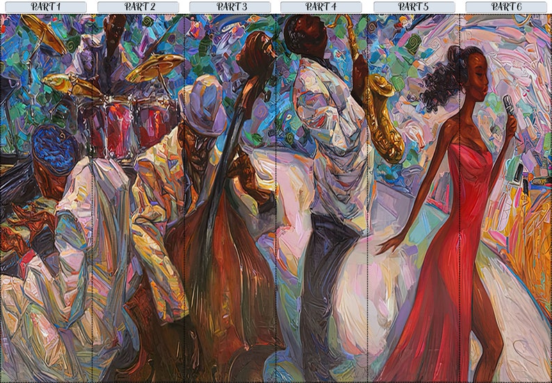 Jazz Singer Wallpaper Mural: African Music Wall Art, Peel and Stick - Etsy