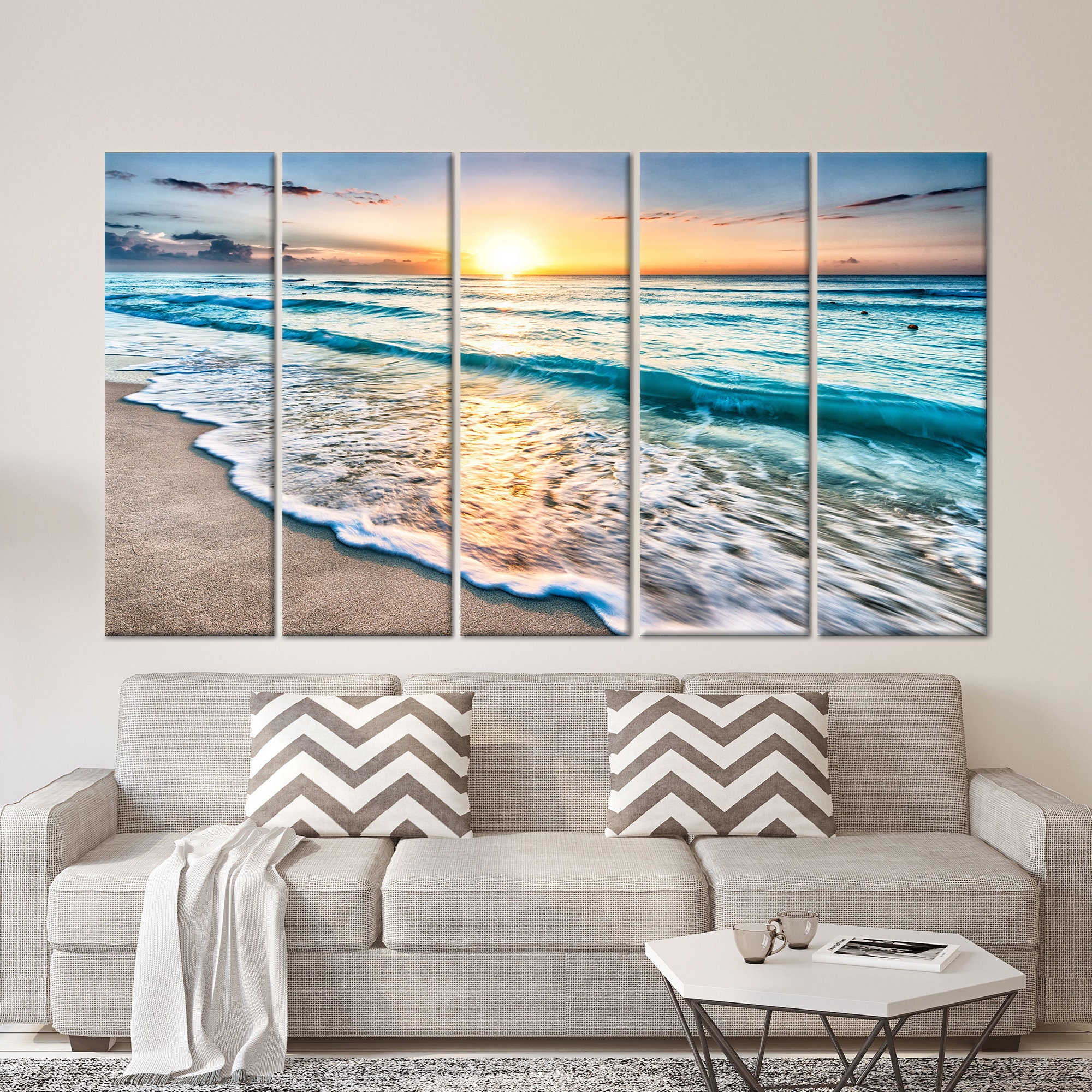 Coastal Wall Decor, Sea Art, Beach Scenery Wall Art Decor, Landscape