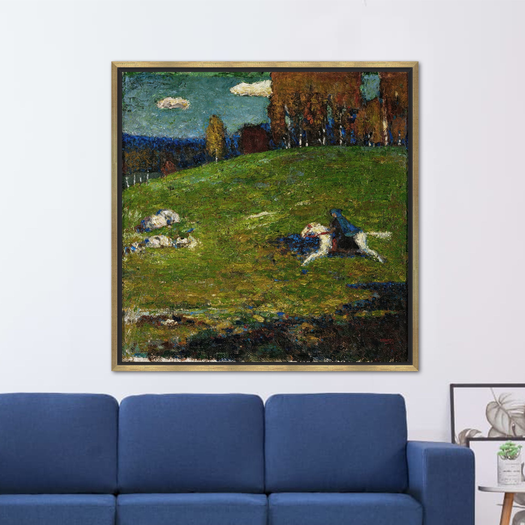 Kandinsky's Blue Rider Print: Expressionism Tempered Glass Wall Art - Etsy